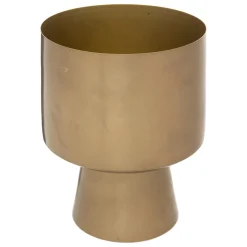 Jarrón C/Pie Metal Dorado 17x22Cm