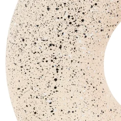 Jarrón De Cerámica Blanca Con Lunares Negros 30cm