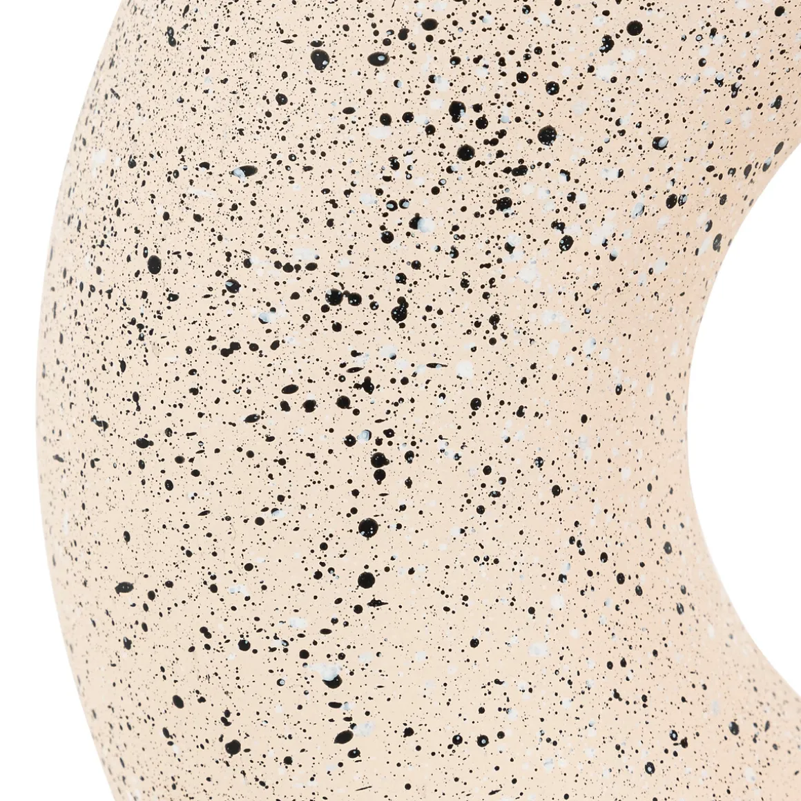 Jarrón De Cerámica Blanca Con Lunares Negros 30cm