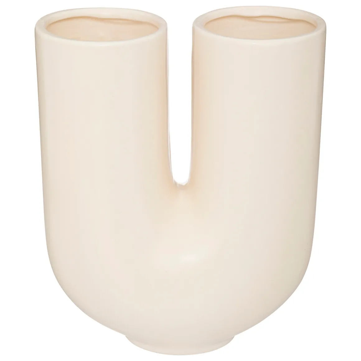 Jarrón De Cerámica Blanco 20.1x11.4x25Cm