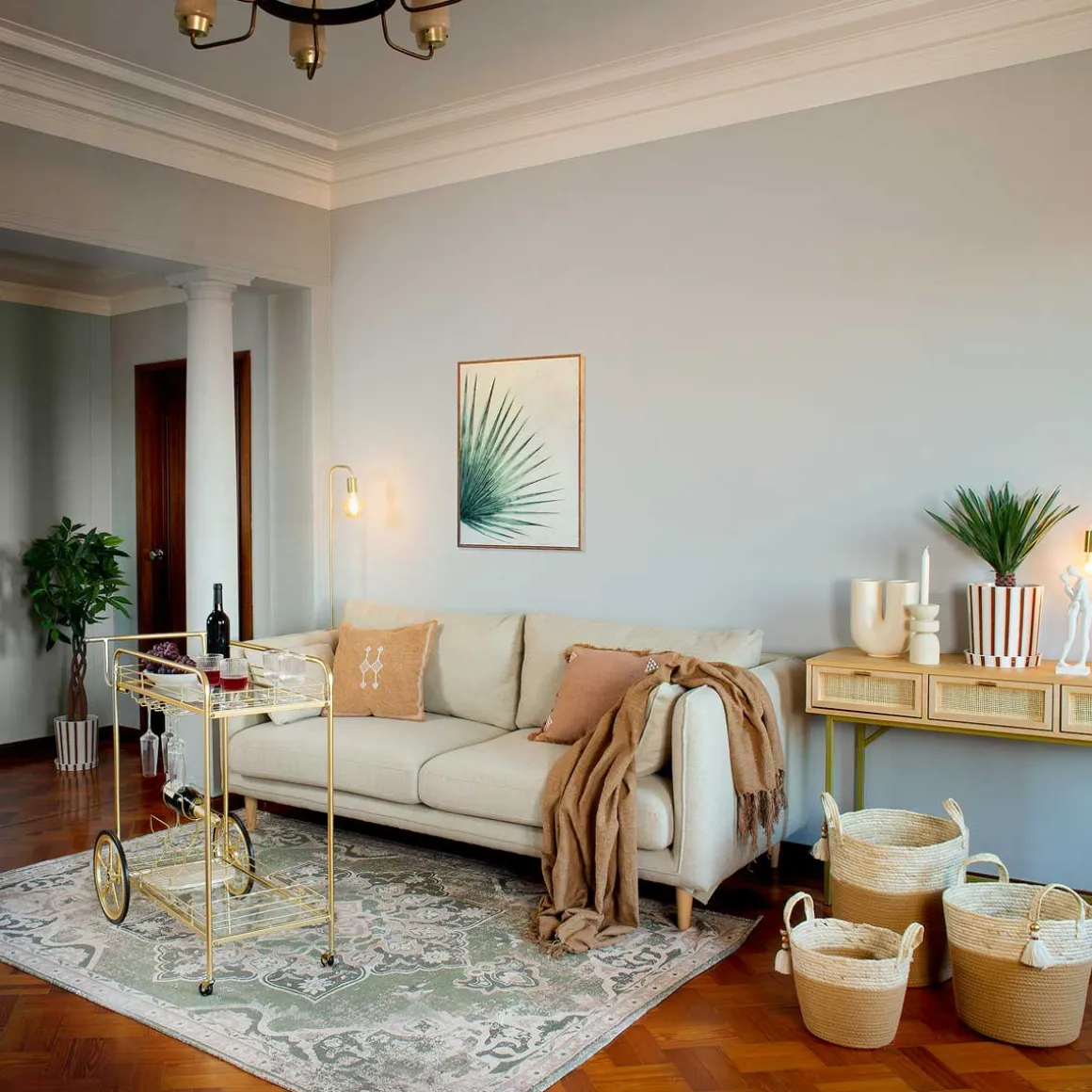 Jarrón De Cerámica Blanco 20.1x11.4x25Cm