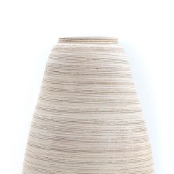 Jarrón De Cerámica Color Arena 50Cm