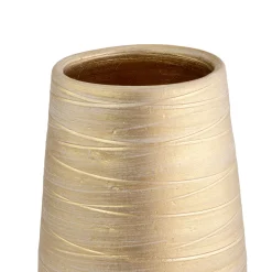 Jarrón De Cerámica Dorado 40Cm