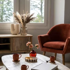 Jarrón De Vidrio Geométrico May Gris