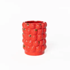 Jarrón fresas de cerámica 16cm