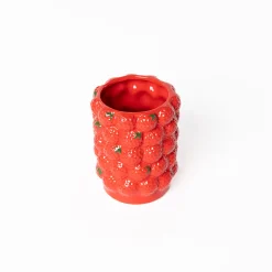 Jarrón fresas de cerámica 16cm