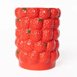 Jarrón fresas de cerámica 16cm