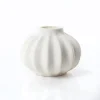 Jarrón globo blanco de cerámica 18cm