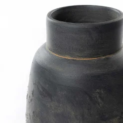 Jarrón negro areia de cerámica 30cm