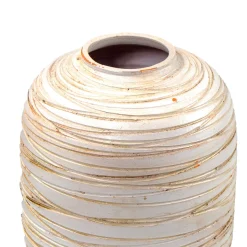 Jarrón Rayas Beige 24Cm