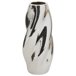 Jarrón SKY plateado de cerámica