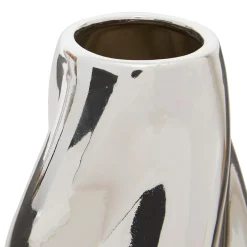 Jarrón SKY plateado de cerámica