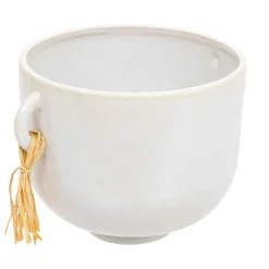 Jarrón SOLEYA blanco de cerámica 18cm