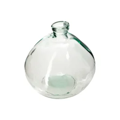Jarrón Uly Transparente De Vidrio Reciclado 22cm