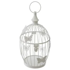 Jaula Blanca De Metal 17x16.5x31Cm