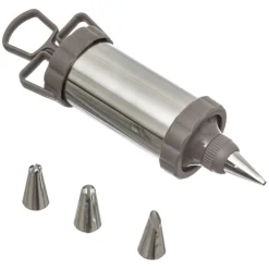 Jeringa De Pastelería Inox. +3 Boquillas