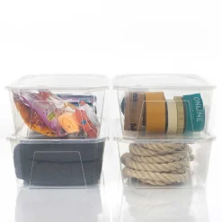 Juego 4 cajas de almacenaje transparentes 11l