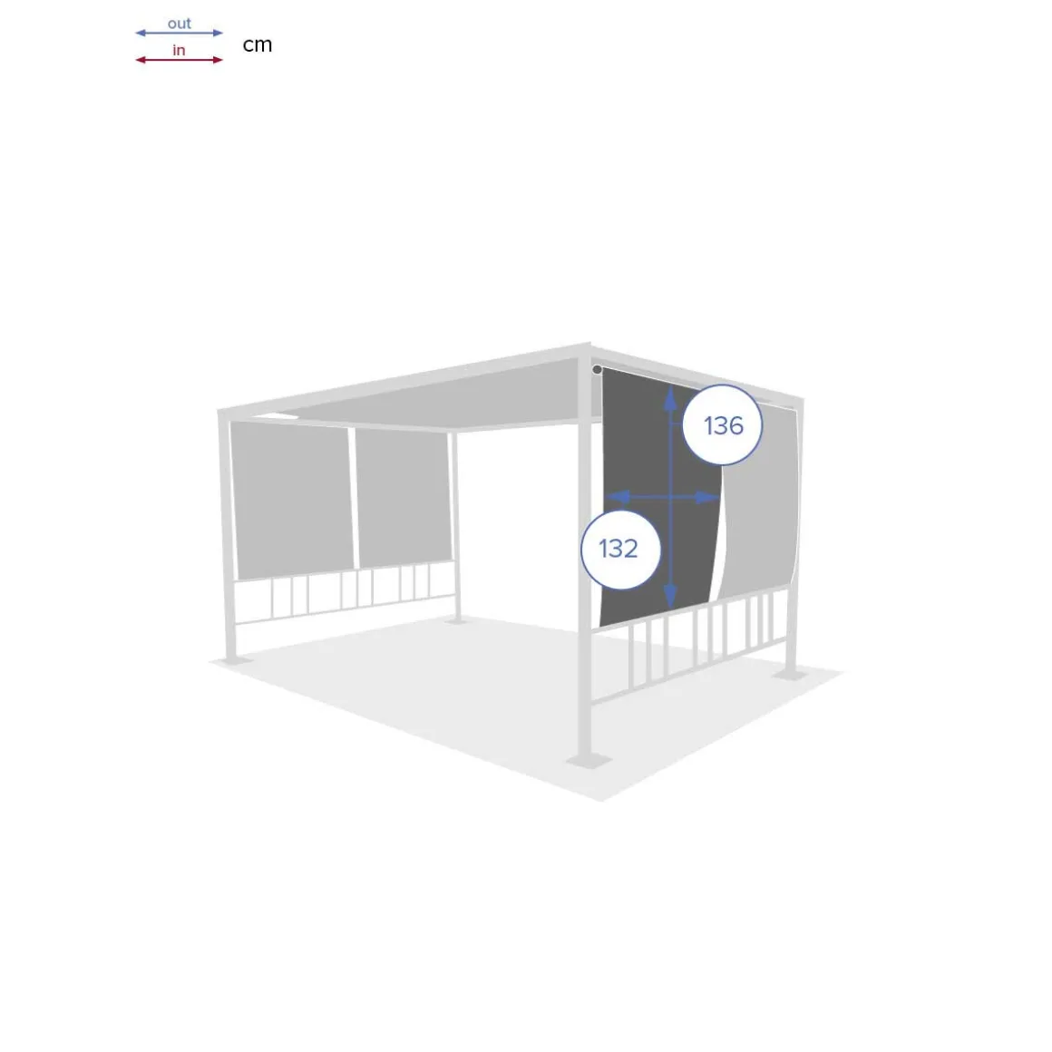 Juego 4 Cortinas Para Pérgola Moai 3x4M