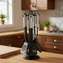 Juego 5 Cubiertos Inoxidables/Nailon