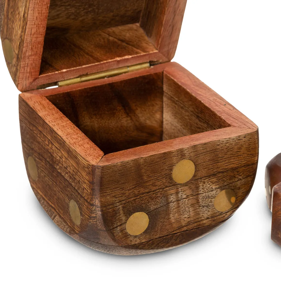 Juego 5 Dados De Madera C/Caja 2.3Cm