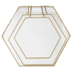 Juego 3 Espejos Hexagonales 20/25/30Cm