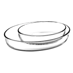 Juego 2 Fuentes Borcam De Vidrio