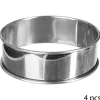 Juego 4 Moldes Inoxidables Para Tartas