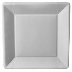 Juego 10 Platos Cartón Cuadrados 22.5Cm