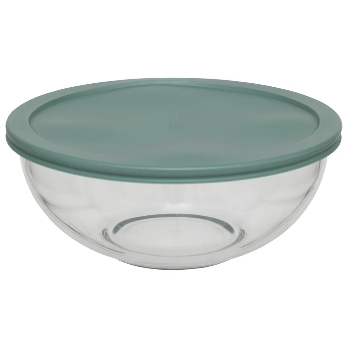 Juego 3 recipientes de vidrio redondos