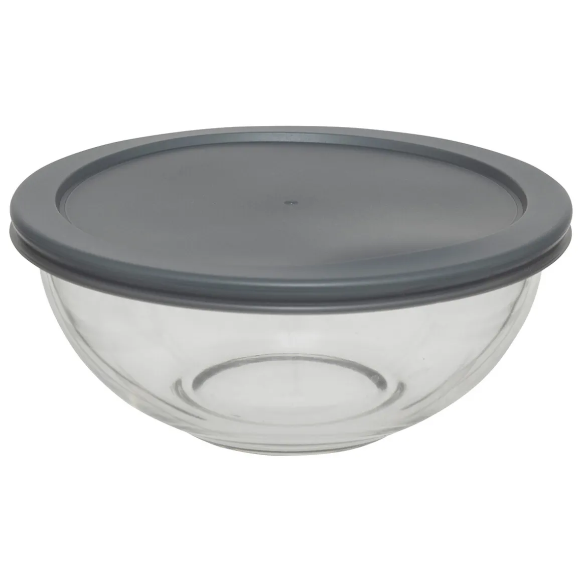 Juego 3 recipientes de vidrio redondos