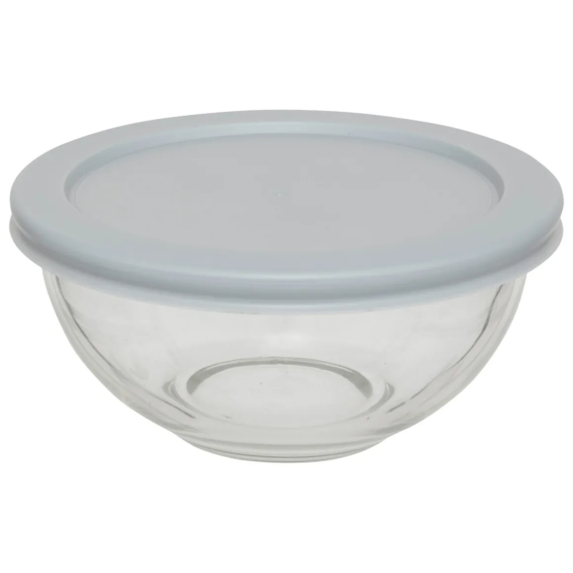 Juego 3 recipientes de vidrio redondos