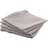 Juego 4 Servilletas Chambray Gris 40x40