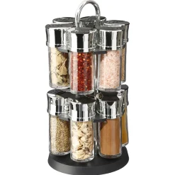 Juego 12 Tarros Con Especias + Soporte