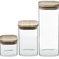 Juego 3 Tarros De Vidrio