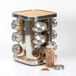 Juego 12 Tarros P/Especias C/Soporte