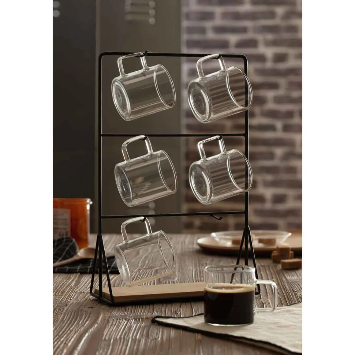 Juego 6 Tazas Mia Con Soporte 10Cl