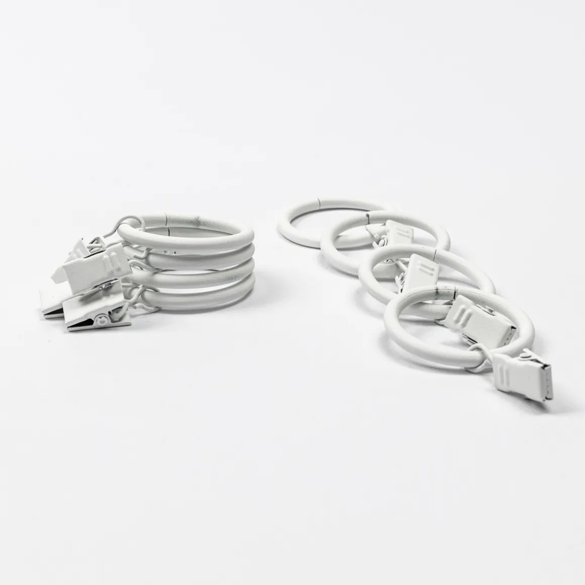 Juego De 8 Anillas C/Pinzas D20 Blanco