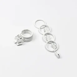 Juego De 8 Anillas C/Pinzas D20 Blanco