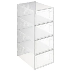 Juego De 4 Cajas Apilables P/Zapatos Stack