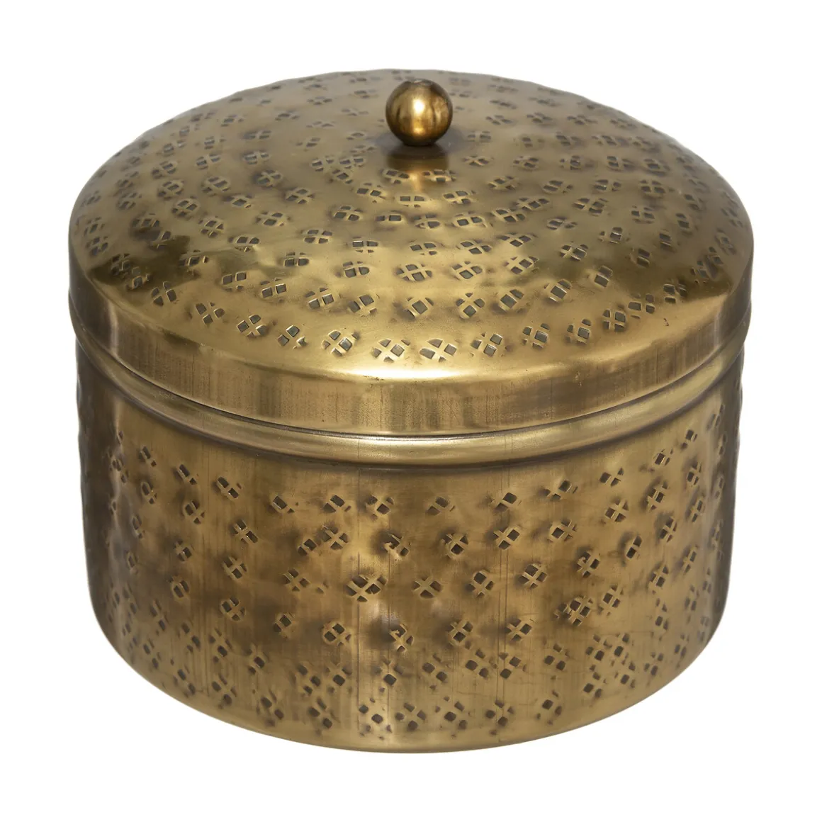 Juego de 2 cajas OASIS decorativas doradas