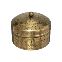 Juego de 2 cajas OASIS decorativas doradas