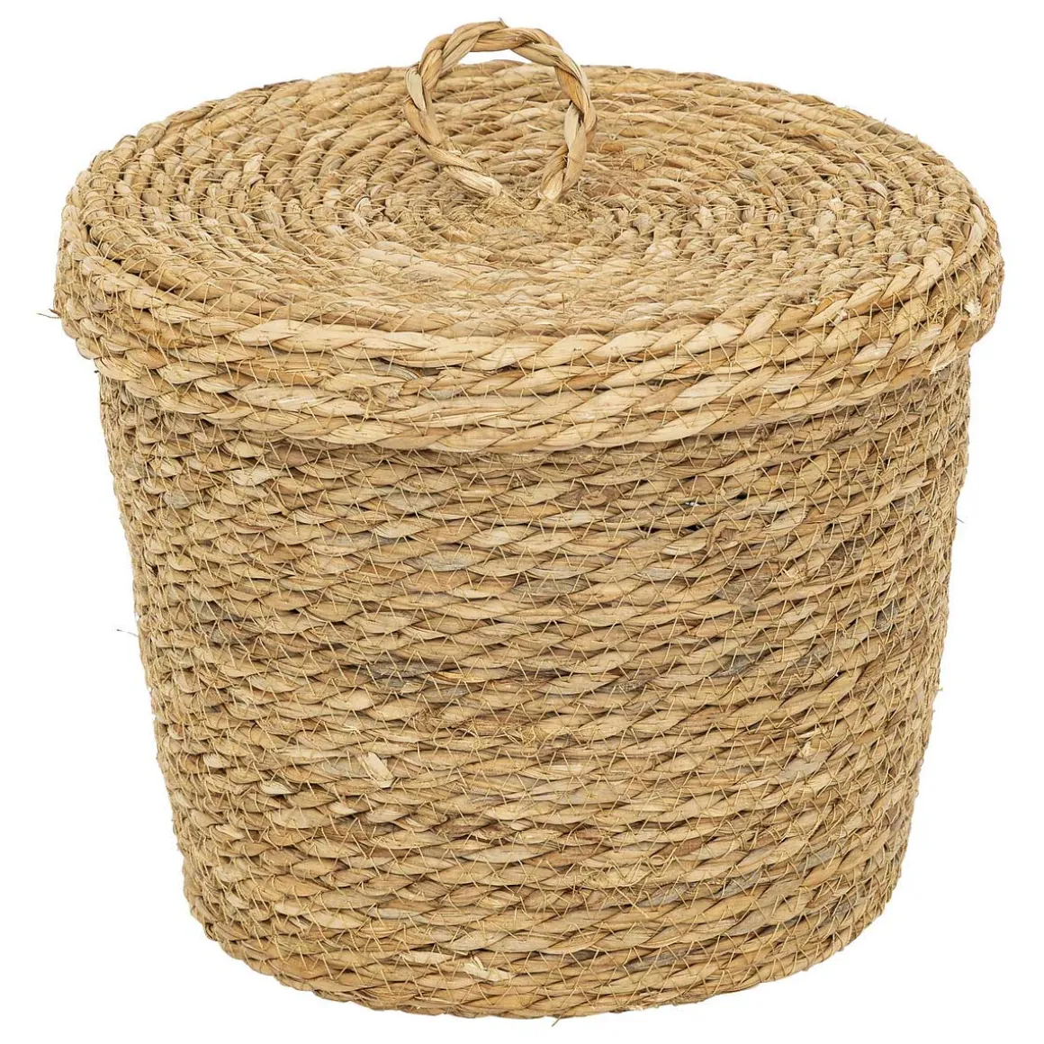 Juego de 9 cestos de rafia beige LIT