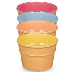 Juego de 4 copas de helado con cuchara