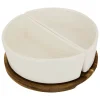 Juego de 2 cuencos de aperitivos ELEGANCE blanco