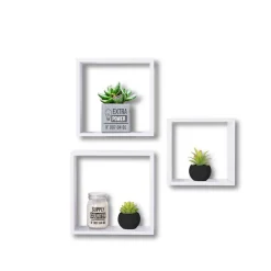 Juego De 3 Estantes Cubo Mdf 24/27/30Cm