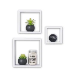 Juego De 3 Estantes Cubo Mdf 15/20/25Cm