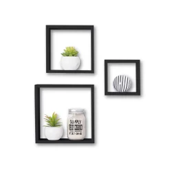 Juego De 3 Estantes Cubo Mdf 15/20/25Cm