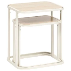 Juego de 2 mesas de centro CURVY beige