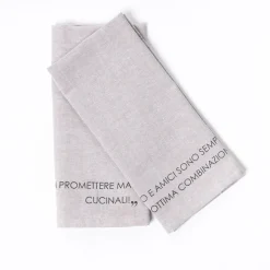 Juego de 2 paños de cocina taupe 45x65cm