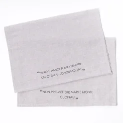 Juego de 2 paños de cocina taupe 45x65cm